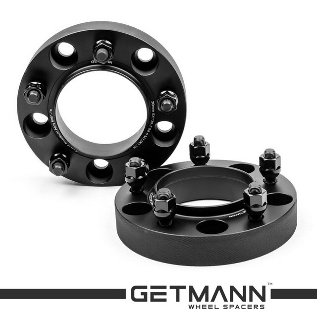 Автомобільне розширювальне кільце (Spacer) GETMANN H = 30 мм PCD5x139.7 DIA98.5, Шпильки М12х1.25 Кована/Чорна-зображення-1