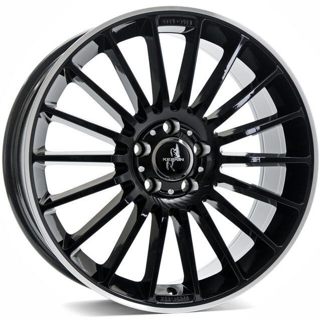 Литі диски Keskin KT15 Speed R18 W8 PCD5x112 ET45 DIA66.6 (black lip polished)