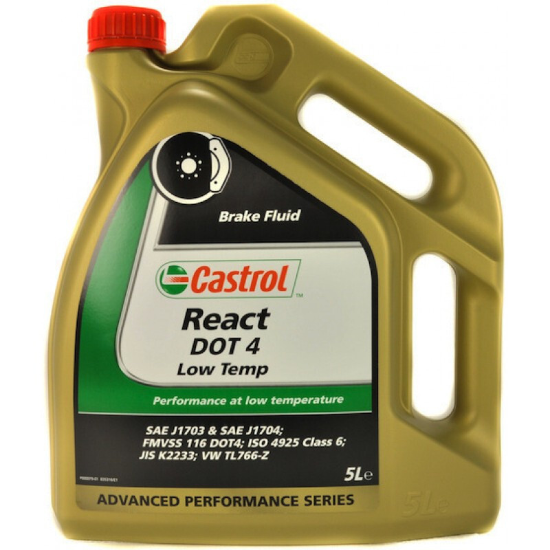 Рідина гальмівна Castrol React DOT 4 Low Temp 5 л