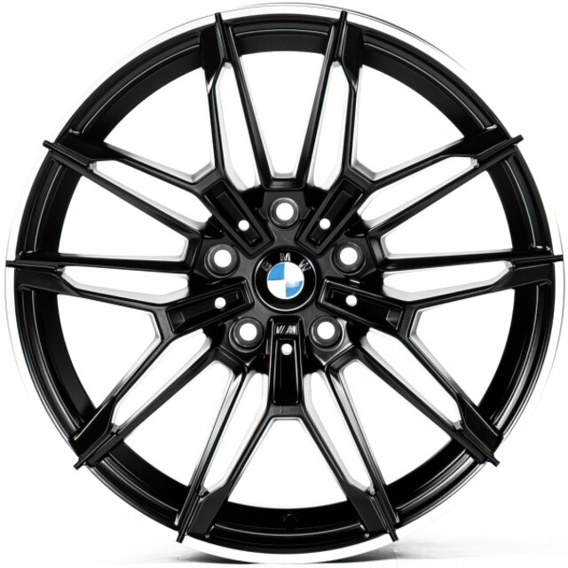 BMW (B18492) satin black lip polished Литі диски Replica BMW (B18492) R18 W8 PCD5x120 ET34 DIA72.5 (satin black lip polished)