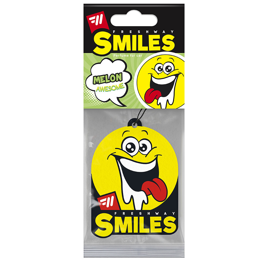 Ароматизатор сухий листочок Fresh Way Smiles Dry Melon (Диня)-зображення-1