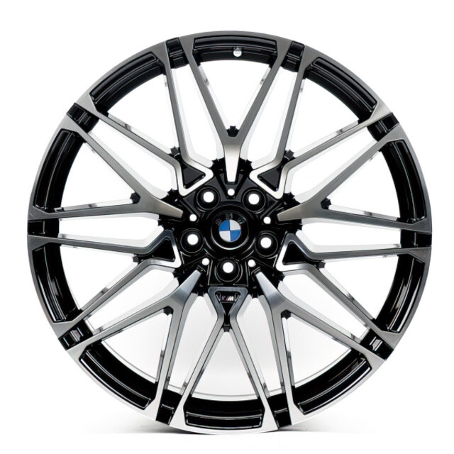Литі диски Replica BMW (B996) R22 W10.5 PCD5x112 ET43 DIA66.6 (black dark machined face)-зображення-1