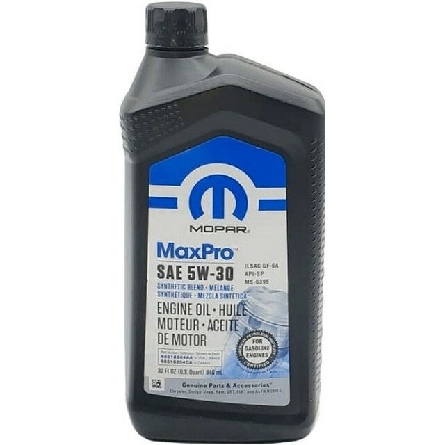 Моторна олія Mopar MaxPro 5W-30 Engine Oil (1qt = 0,946л.).