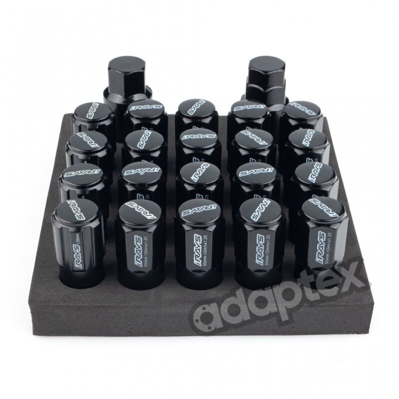 Набір Гайок iRAYS M12*1,25*55mm Конус Ключ 19 (16+4 секретки) 2 ключі Чорні