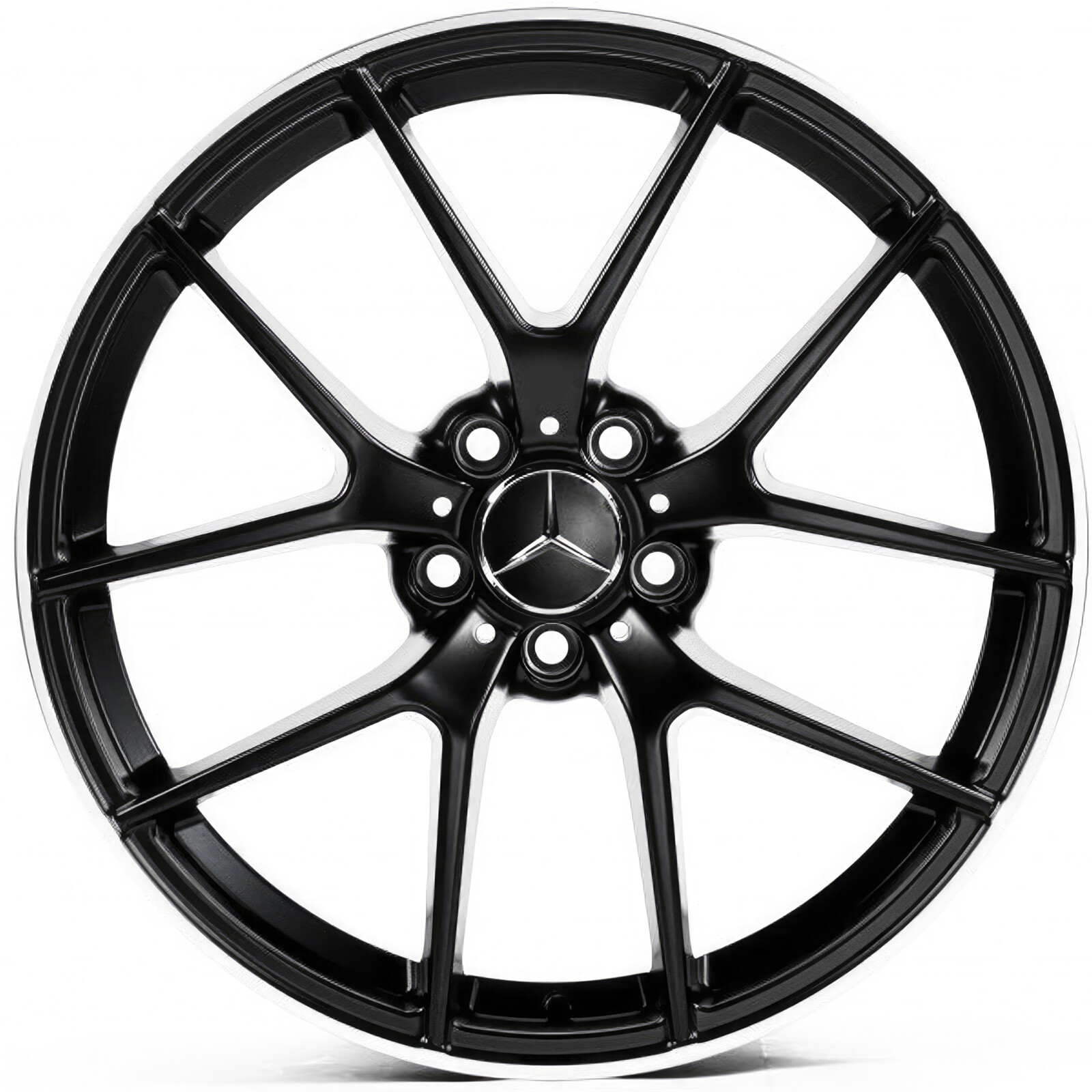 Литі диски Replica Mercedes (MR164) R19 W8 PCD5x112 ET34 DIA66.6 (satin black lip polished)