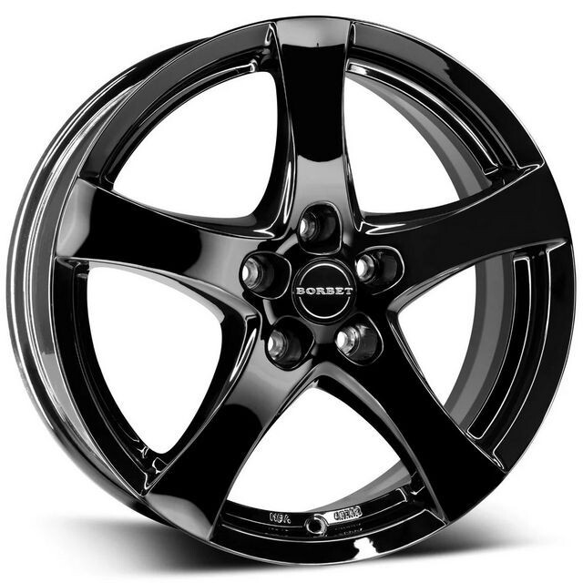 Литі диски Borbet F R16 W6.5 PCD5x112 ET38 DIA72.6 (gloss black)-зображення-1