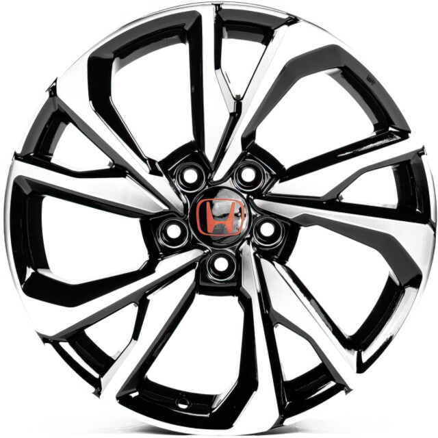 Литі диски Replica Honda (H18366) R18 W8 PCD5x114.3 ET50 DIA64.1 (gloss black machined face)-зображення-1