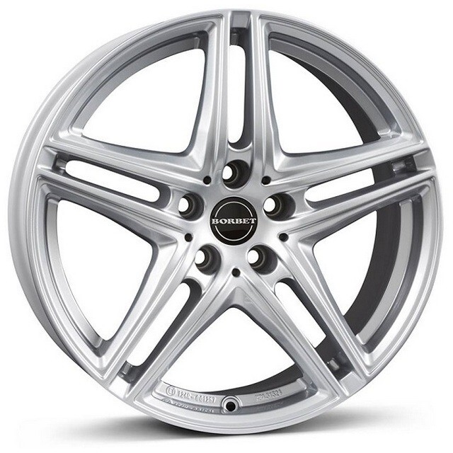 Литі диски Borbet XR R17 W7.5 PCD5x112 ET29 DIA66.6 (brilliant silver)-зображення-1