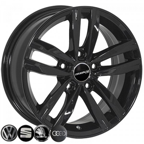 Литі диски Replica Skoda (5037) R15 W6.5 PCD5x112 ET42 DIA57.1 (black)