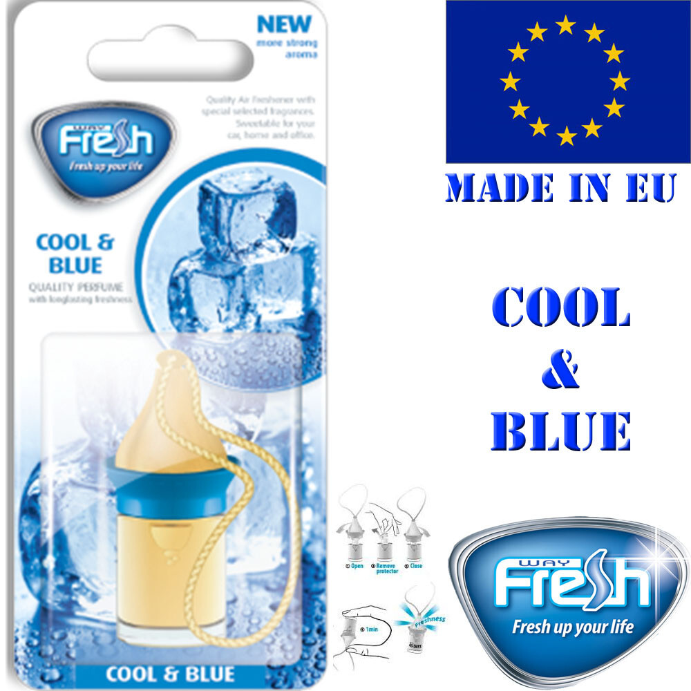 Ароматизатор пробковый на зеркало Fresh Way Wood Blister Cool and Blue (Синий Лед) 5ml-зображення-1