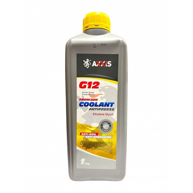 Антифриз AXXIS YELLOW G12 Сoolant Ready-Mix -36°C (жовтий) 1кг.