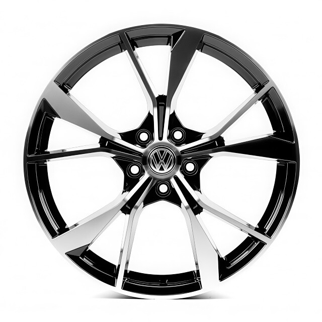 Литі диски Replica Volkswagen (VV5595) R19 W8 PCD5x112 ET45 DIA57.1 (black machined face)-зображення-1