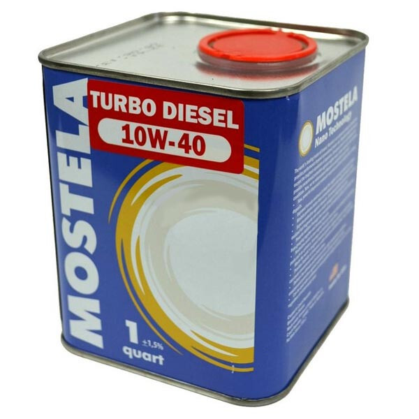 Моторне масло Mostela Turbo Diesel 10W-40 1л, (SG) (CF-4) (A5/B5) (501,01/505,00) (229,51)