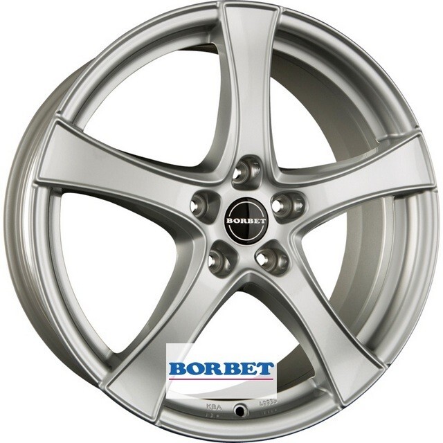 Литі диски Borbet F2 R18 W7.5 PCD5x108 ET52.5 DIA63.4 (brilliant silver)