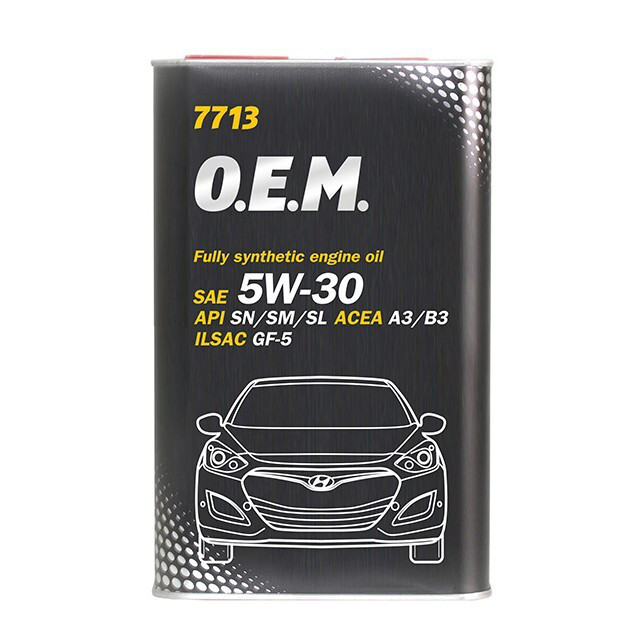 Моторна олива Mannol 7713 O.E.M. for Hyundai Kia SN/SM/SL SAE 5W-30 (ж/б 1л.)