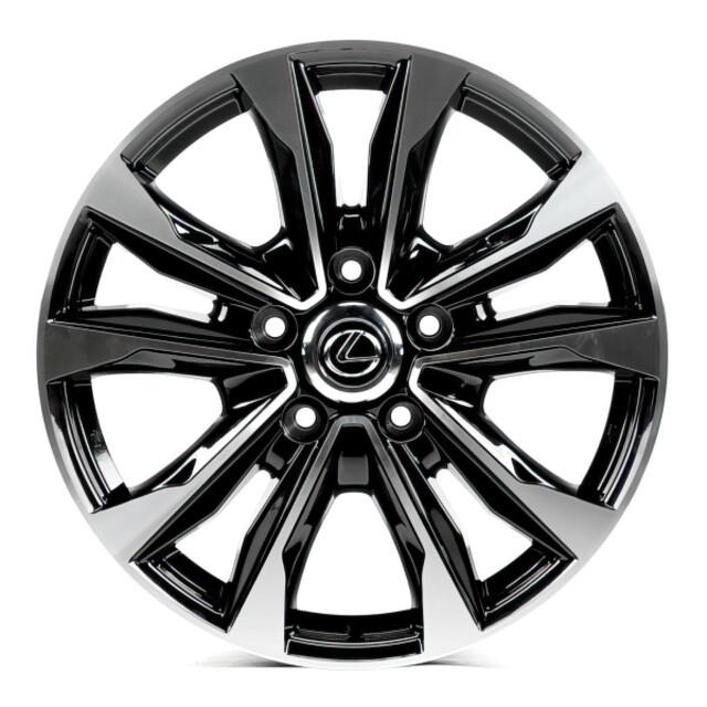 Литі диски Replica Lexus (LX869) R21 W8.5 PCD5x150 ET54 DIA110.1 (black machined face)-зображення-1