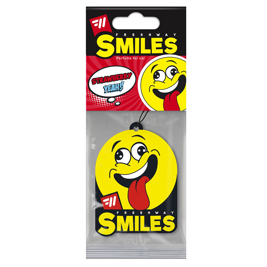 Ароматизатор сухий листочок Fresh Way Smiles Dry Strawberry (Полуниця)