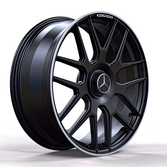 Литі диски Replica Mercedes (MR095) R21 W10 PCD5x112 ET51 DIA66.6 (satin black lip polished)-зображення-1