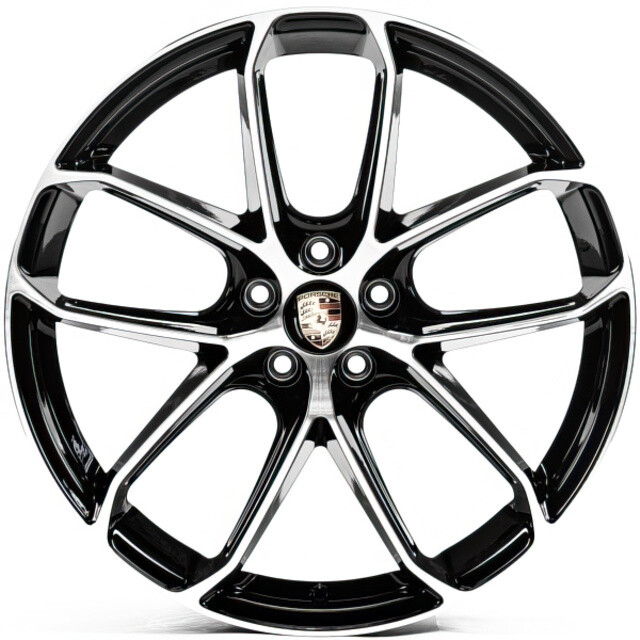 Литі диски Replica Porsche (PR20395) R20 W9 PCD5x112 ET26 DIA66.45 (gloss black machined face)