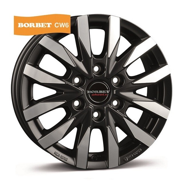 Литі диски Borbet CW6 R18 W7.5 PCD6x114.3 ET40 DIA66.1 (matt black polished)-зображення-1