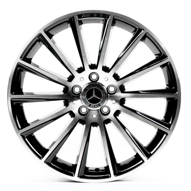 Литі диски Replica Mercedes (MR5001) R19 W8.5 PCD5x112 ET56 DIA66.6 (gloss black machined face)-зображення-1