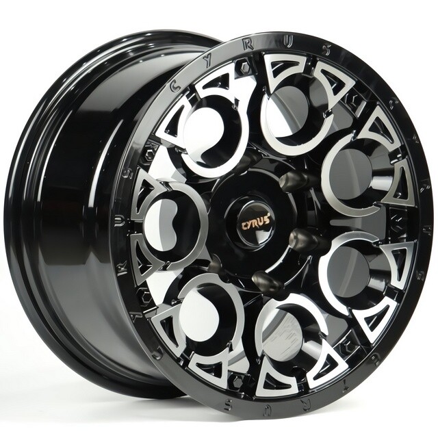 Литі диски Off Road Wheels OW1908-8 R15 W8 PCD6x139.7 ET12 DIA108.1 (polished face black lip)