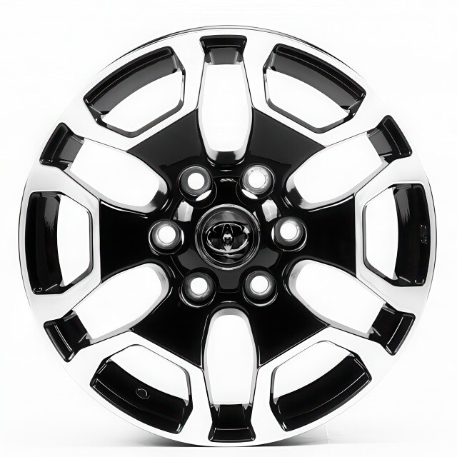 Литі диски Replica Toyota (TY963) R18 W7.5 PCD6x139.7 ET25 DIA106.1 (black machined face)-зображення-1