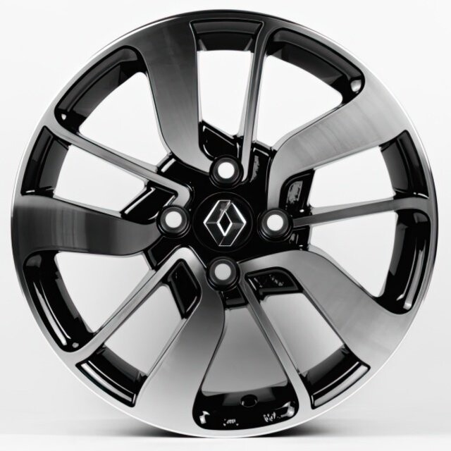 Литі диски Replica Renault (RN1036) R16 W6.5 PCD4x100 ET36 DIA60.1 (gloss black machined face)