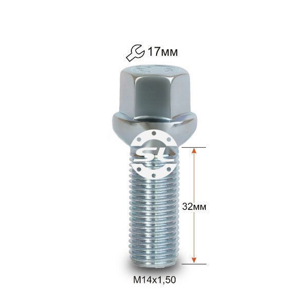 Колісні болти Starleks Сфера (М14х1.5x32 NEX17) Цинк