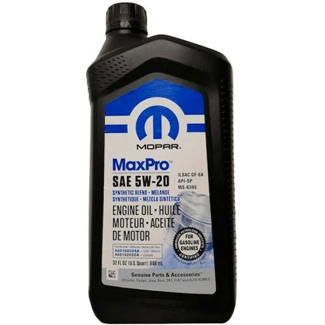 Моторна олія Mopar MaxPro 5W-20 Engine Oil SP/GF-6A (1qt=0,946л.).