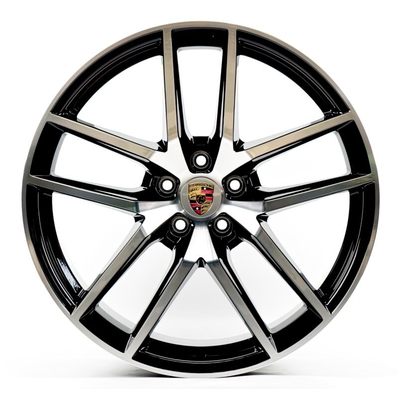 Литі диски Replica Porsche (PR590) R20 W9 PCD5x112 ET26 DIA66.5 (gloss black machined face)