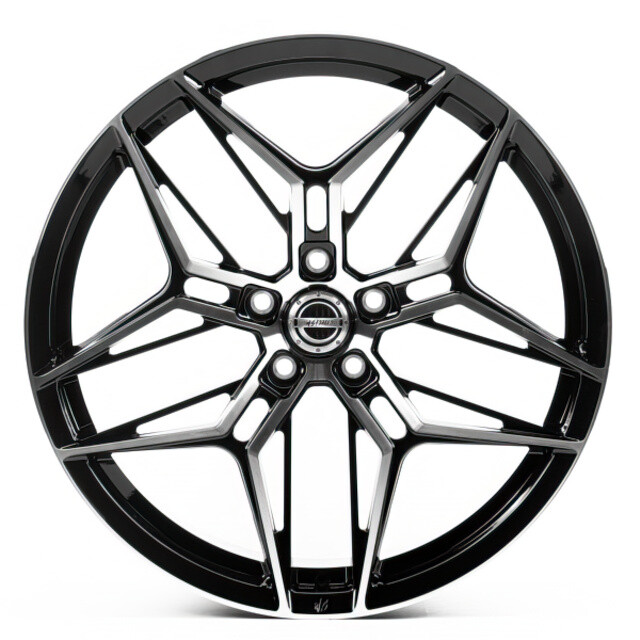 Литі диски WS Forged WS-015C R20 W10 PCD5x112 ET46 DIA66.6 (gloss black machined face)-зображення-1