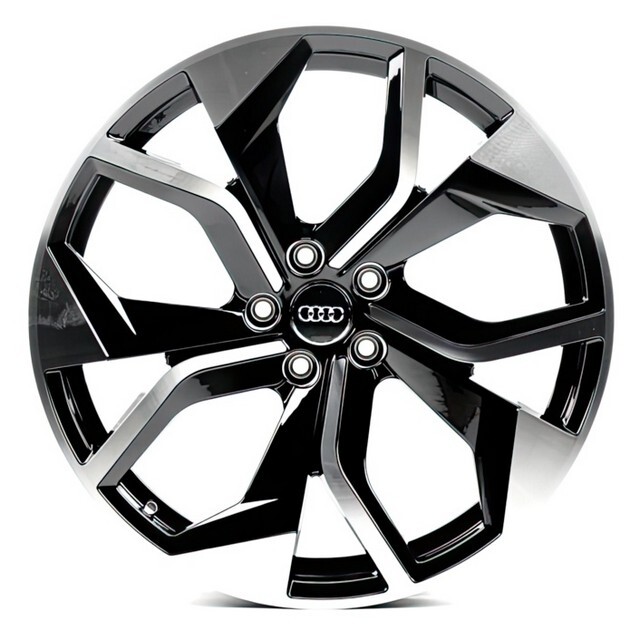 Литі диски Replica Audi (A5480) R20 W8.5 PCD5x112 ET32 DIA66.6 (gloss black machined face)-зображення-1