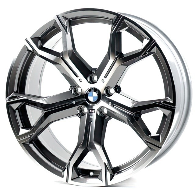 Литі диски Replica BMW (B1538) R20 W10.5 PCD5x112 ET40 DIA66.6 (gun metal machined face)-зображення-2