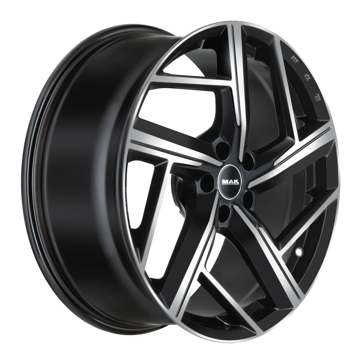 Литі диски Mak Qvattro R18 W8 PCD5x112 ET26 DIA66.6 (black polished) Литі диски Mak Qvattro R18 W8 PCD5x112 ET26 DIA66.6 (black polished)-зображення-3