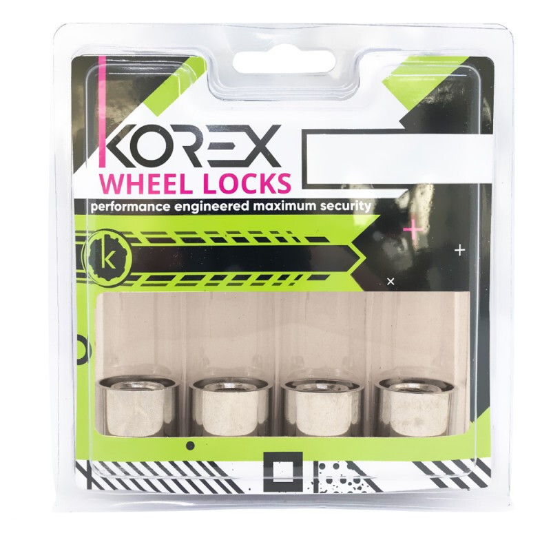 Комплект гаєк (секретки) Korx Конус (M12x1.5x2 Nex19-21) Хром, що обертається кільце, під залізними дисками