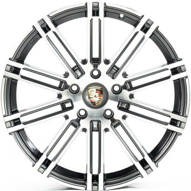 Литі диски Replica Porsche (PR20140) R20 W8.5 PCD5x130 ET50 DIA71.6 (gloss grey machined face)-зображення-1