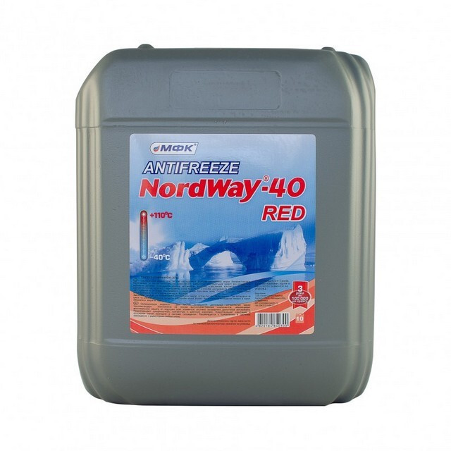 Антифриз NordWay -40°C RED, (9,3 кг.)