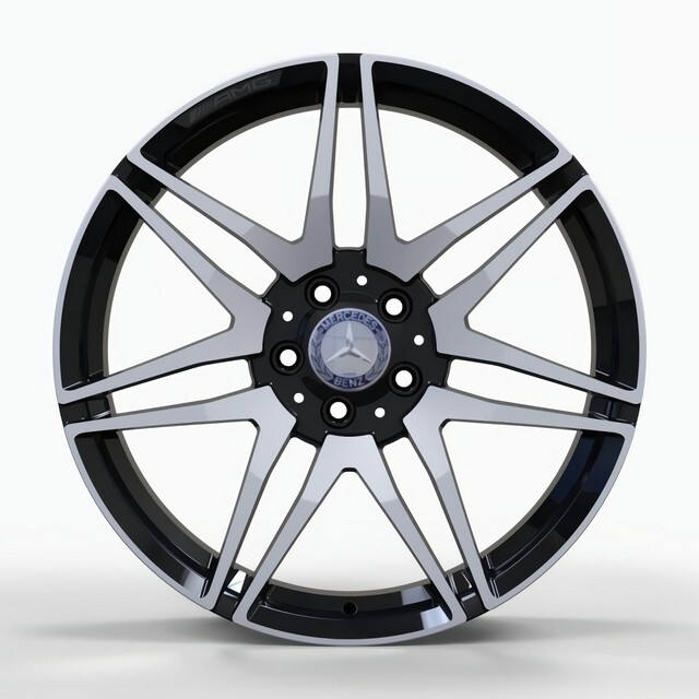 Литі диски Replica Mercedes (MR874) R19 W8 PCD5x112 ET52 DIA66.6 (gloss black machined face)