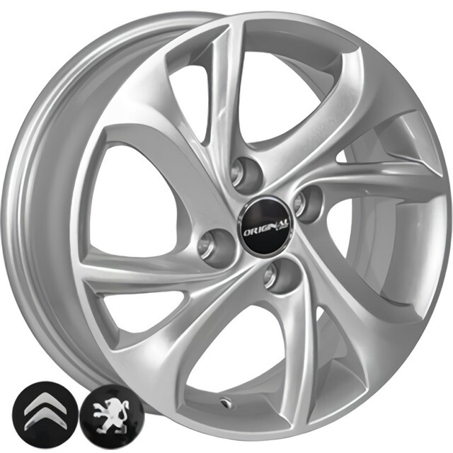 Литі диски ZF TL4010 R15 W6.5 PCD4x108 ET23 DIA65.1 (silver)-зображення-1