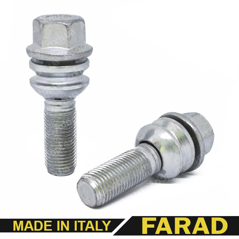 FARAD | Болт М14*1,5*68 мм Сфера R14 Чорний Цинк ключ 17