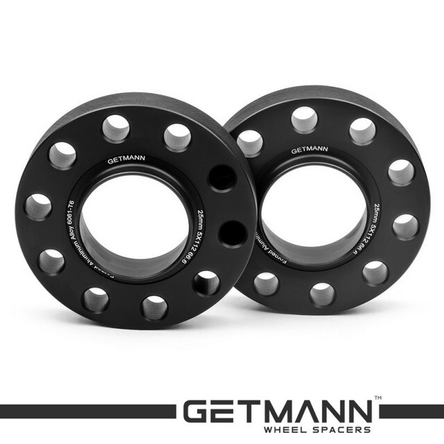 Автомобільне розширювальне кільце (Spacer) GETMANN H = 25 мм PCD5x112 DIA66.6, Кована/Чорна