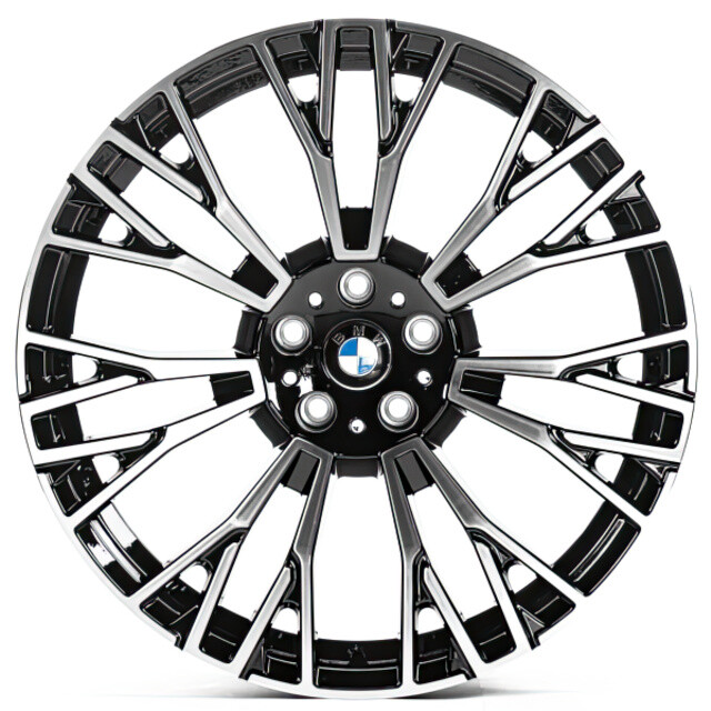 Литі диски Replica BMW (B3156) R21 W10.5 PCD5x112 ET43 DIA66.6 (black machined face)-зображення-1