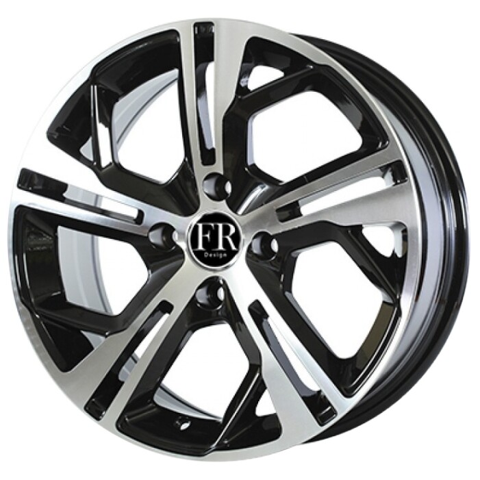 Литі диски Replica Peugeot (PG5139) R16 W6.5 PCD4x108 ET25 DIA65.1 (black machined face)-зображення-1