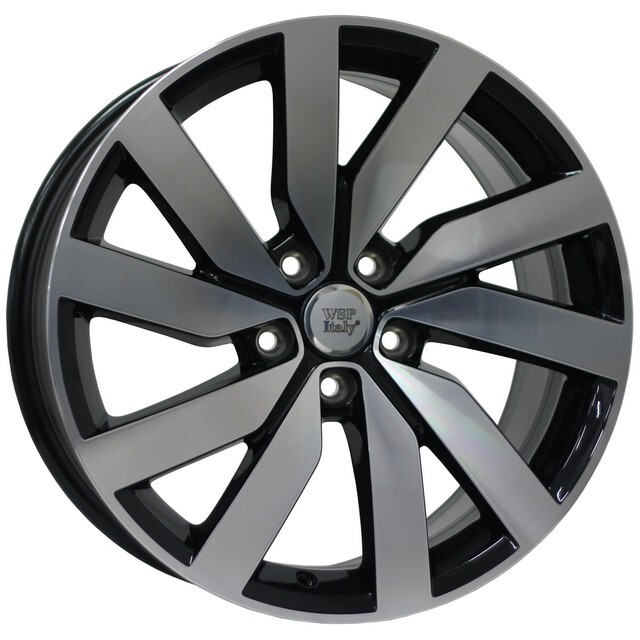 Литі диски WSP Italy Volkswagen (W468) Cheope R18 W8 PCD5x112 ET44 DIA57.1 (gloss black polished)-зображення-1