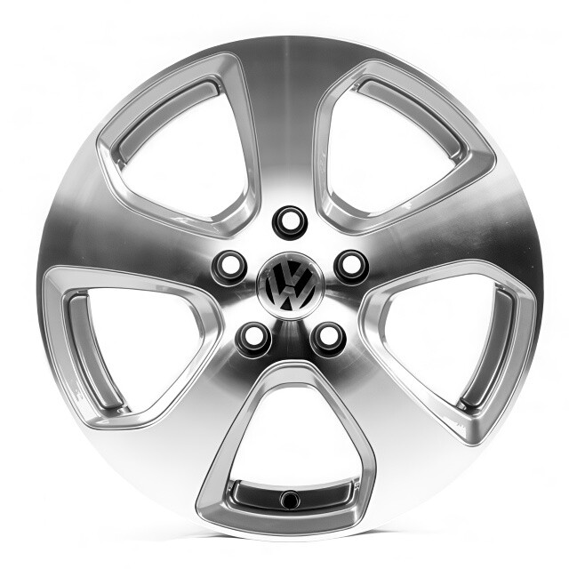 Volkswagen (VV989) gloss grey machined face Литі диски Replica Volkswagen (VV989) R16 W7 PCD5x112 ET45 DIA57.1 (gloss grey machined face)