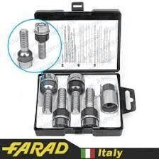 FARAD STARLOCK | Болти секретки М14х1.25х55 Конус Кільце, що обертається 2 ключа (Чорні)