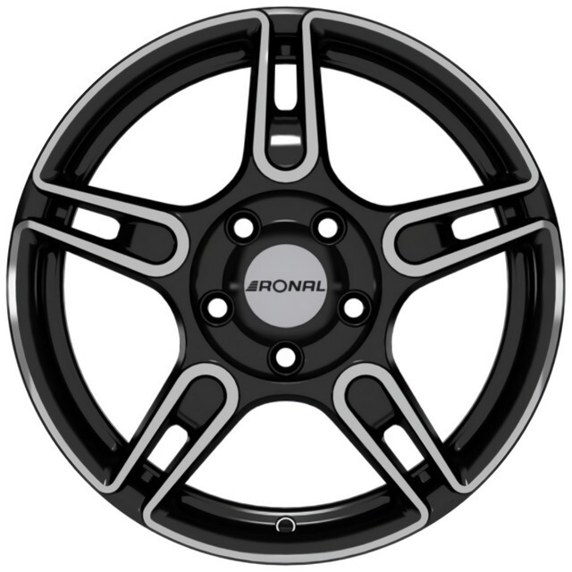 Литі диски Ronal R52 Trend R14 W5 PCD5x100 ET35 DIA68 (black front diamond cut)