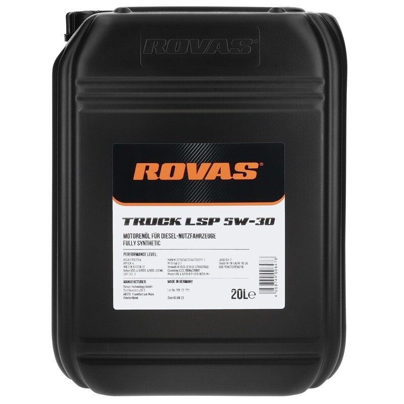 Моторна олива Rovas Truck LSP 5W-30 (20л.)-зображення-1