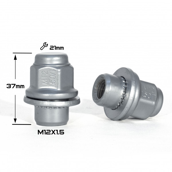 Колісні гайки HARRY Пресшайба (M12x1.5x37 NEX21) Matt Chrome-зображення-1